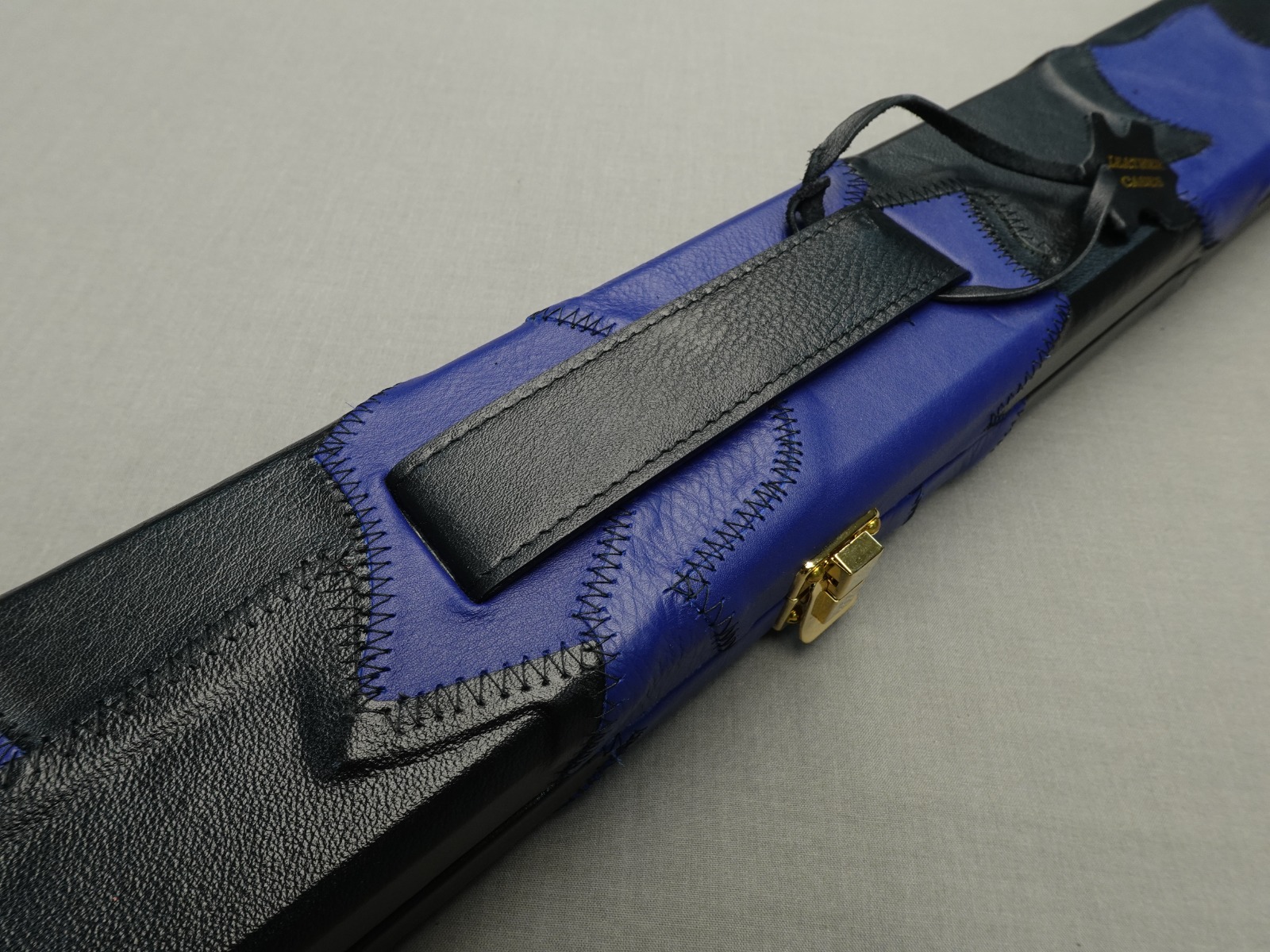 Ton Praram III Leather Case – 1 pc Double - Black & Blue Patch